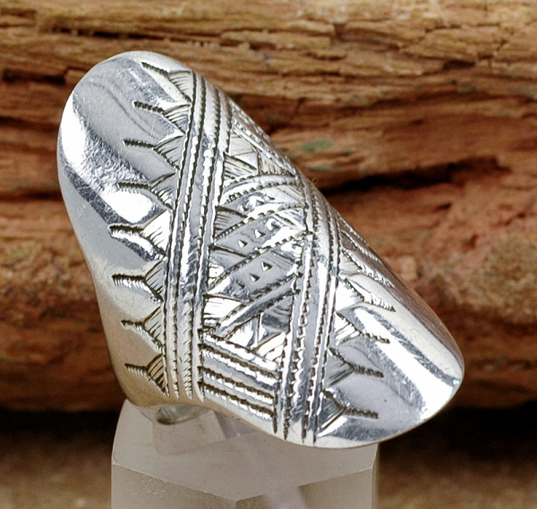 Breiter Tuareg Silber Ring - Traditioneller Tuaregschmuck